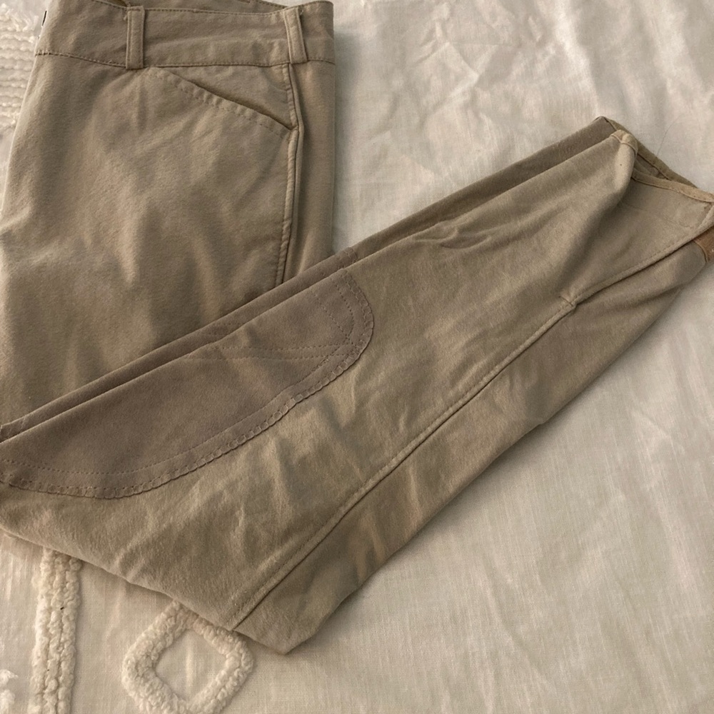 Women’s Beige Riding-Style Stretch Pants